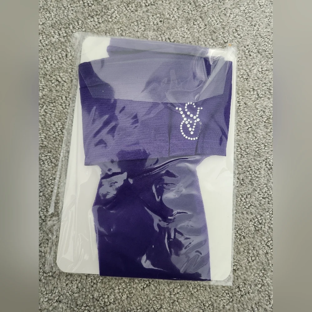 Victoria's Secret Purple Thigh Highs with‎ Logo Size S